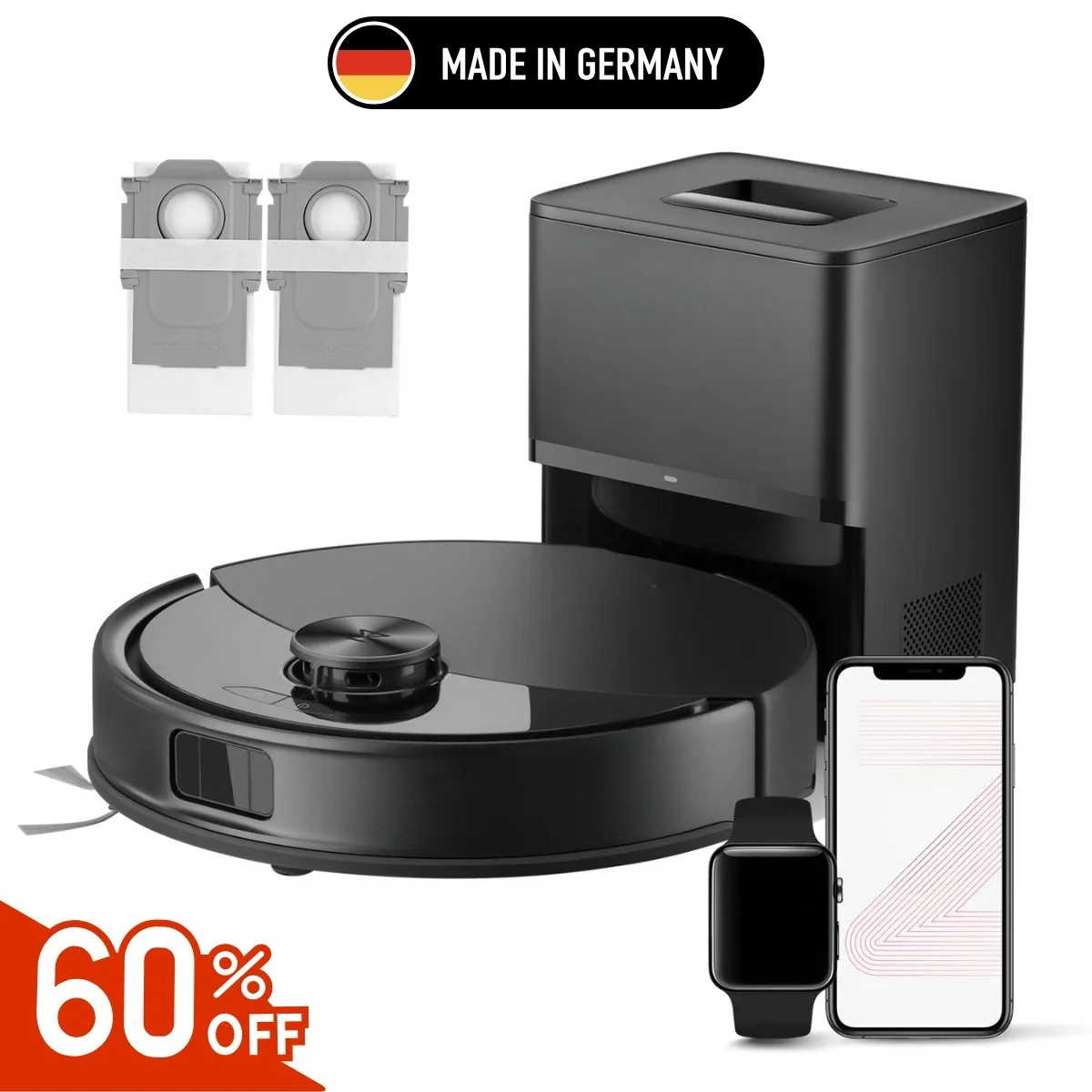 Saugroboter 2-in-1 mit automatischer Entleerung